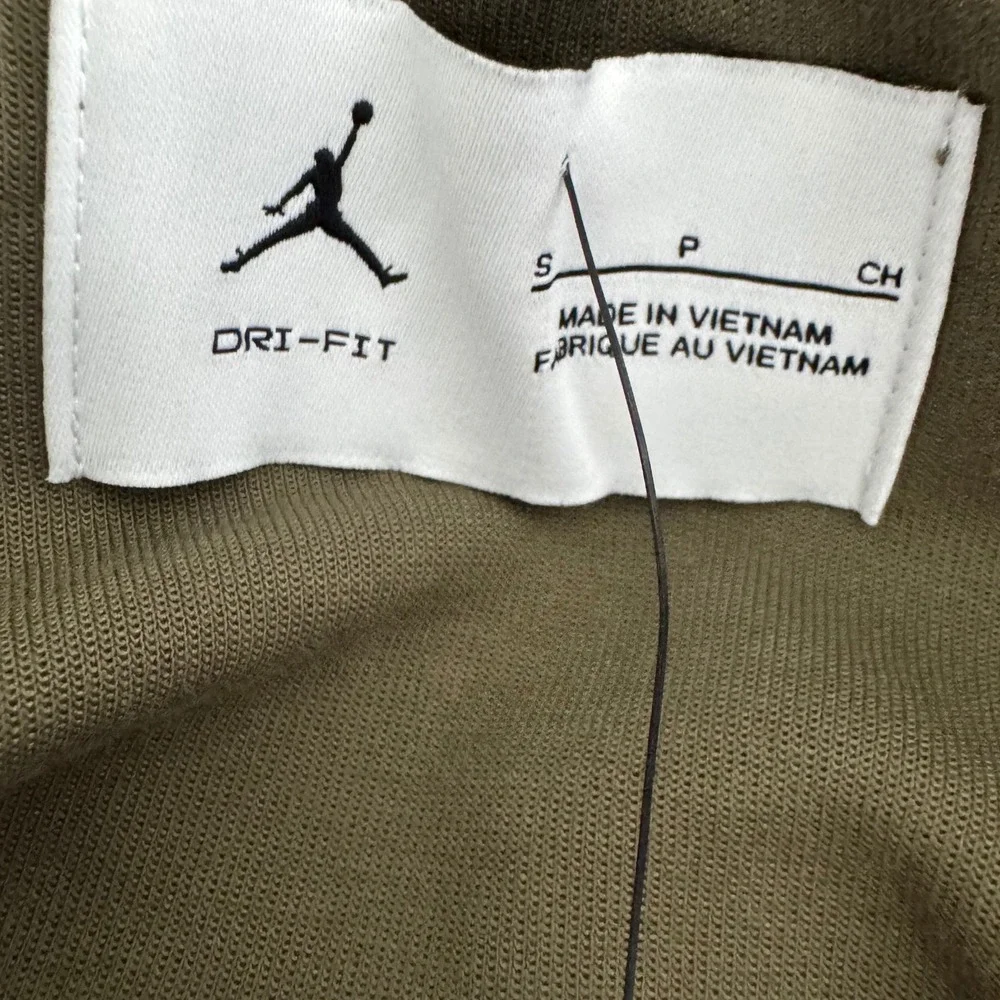 Nike Jordan Sport Full Zip Hoodie Olive Green Activewear‎ Jacket Mens Small NWT